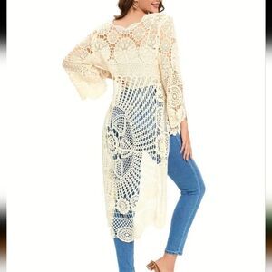 Elegant Bohemian Crochet cover-up